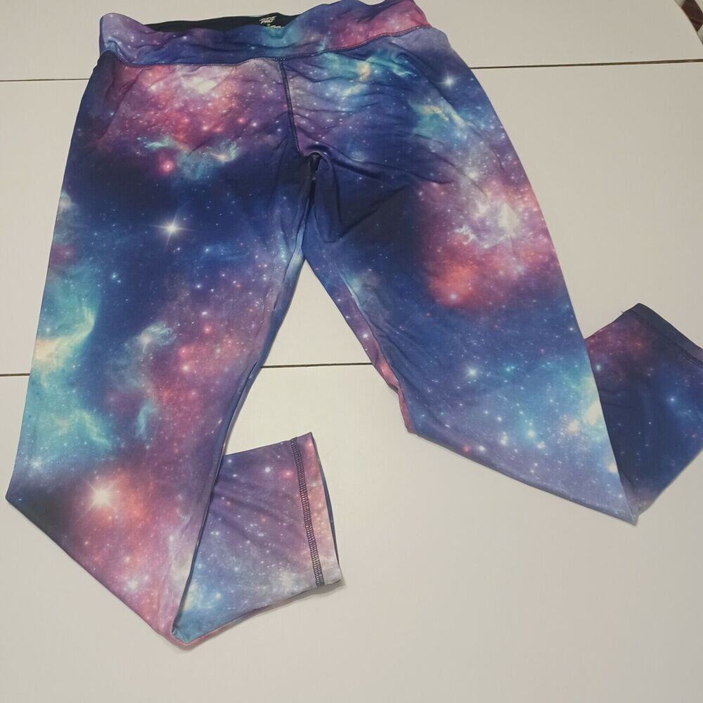 Zone Pro Women Pant‎ Purple Galaxy Stretch Pull Ons Plus 3X Polyester Leggings